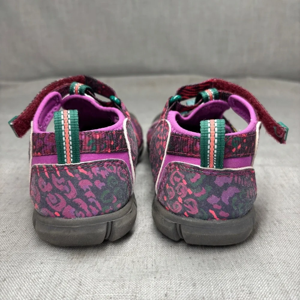 Keen Seacamp II CNX Sport Sandals Purple Pink Animal Print Water Shoes Kids 1